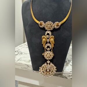 Sterling silver hasli style moissanite necklace